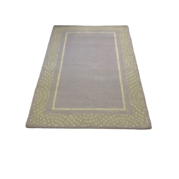 Pottery Barn Kids Wool Rug 3x5' Polka Dot Lavender Grey